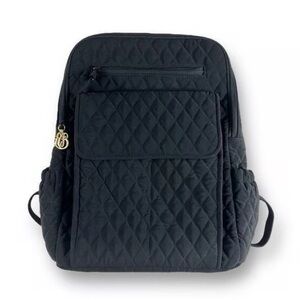 Vera Bradley black Diamond Quilted Microfiber Backpack
